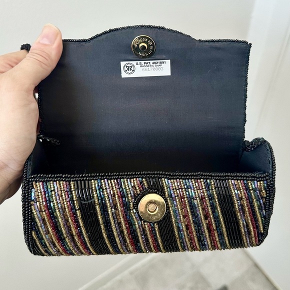 Delill Vintage Multicolor Beaded Clutch / Evening Bag Never Used! - Picture 5 of 12